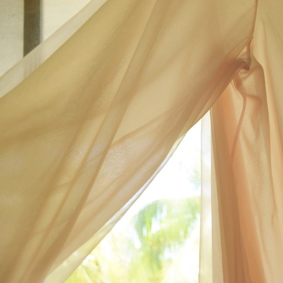 Vanity Fair Robe 2 Layer Peignoir 38 Chiffon Peach Vintage 1950s Hollywood Glam - Picture 5 of 14